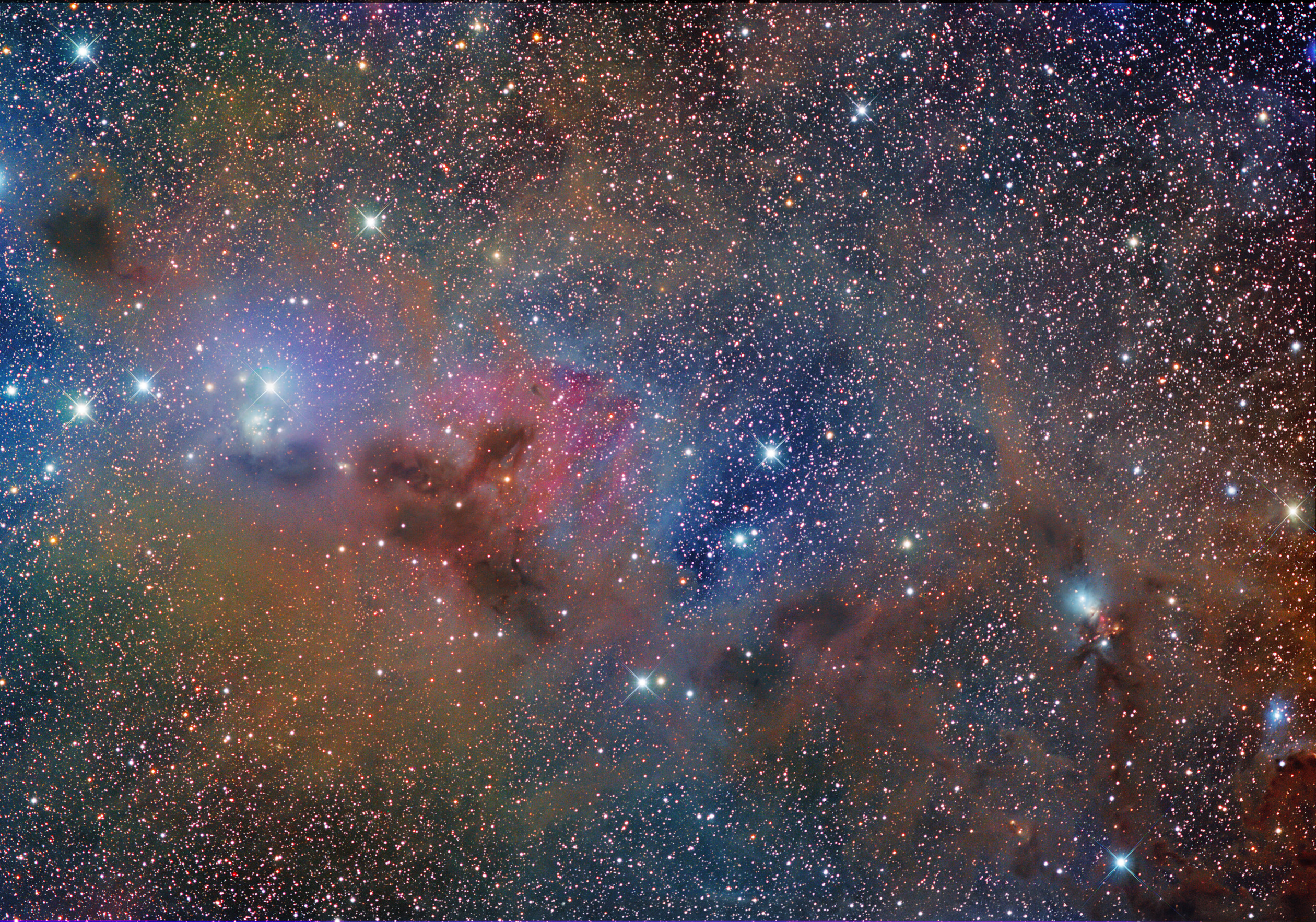 Perseus Giant Molecular Cloud With Star Nurseries IC348 NGC1333